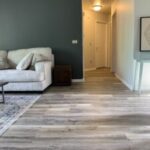 Premium waterproof luxury vinyl plank (LVP) flooring installation for a residential home remodel in Brandon, SD.