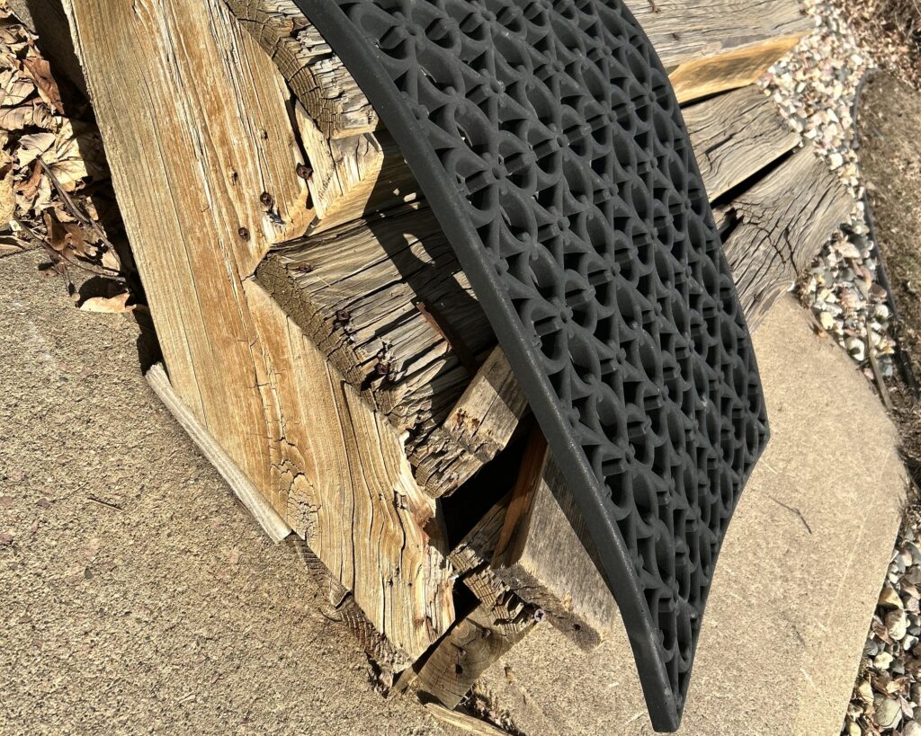 This deck step repair in Sioux Falls, SD was photographed up close to show the condition of the steps before we worked on them.