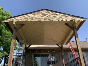 Custom accessory dwelling unit (ADU) and backyard studio construction with modern siding and trim in Sioux Falls, SD.