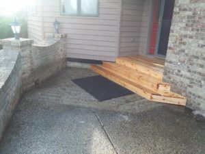 Professional wood stair replacement and custom staircase renovation by a local handyman in Sioux Falls, SD.